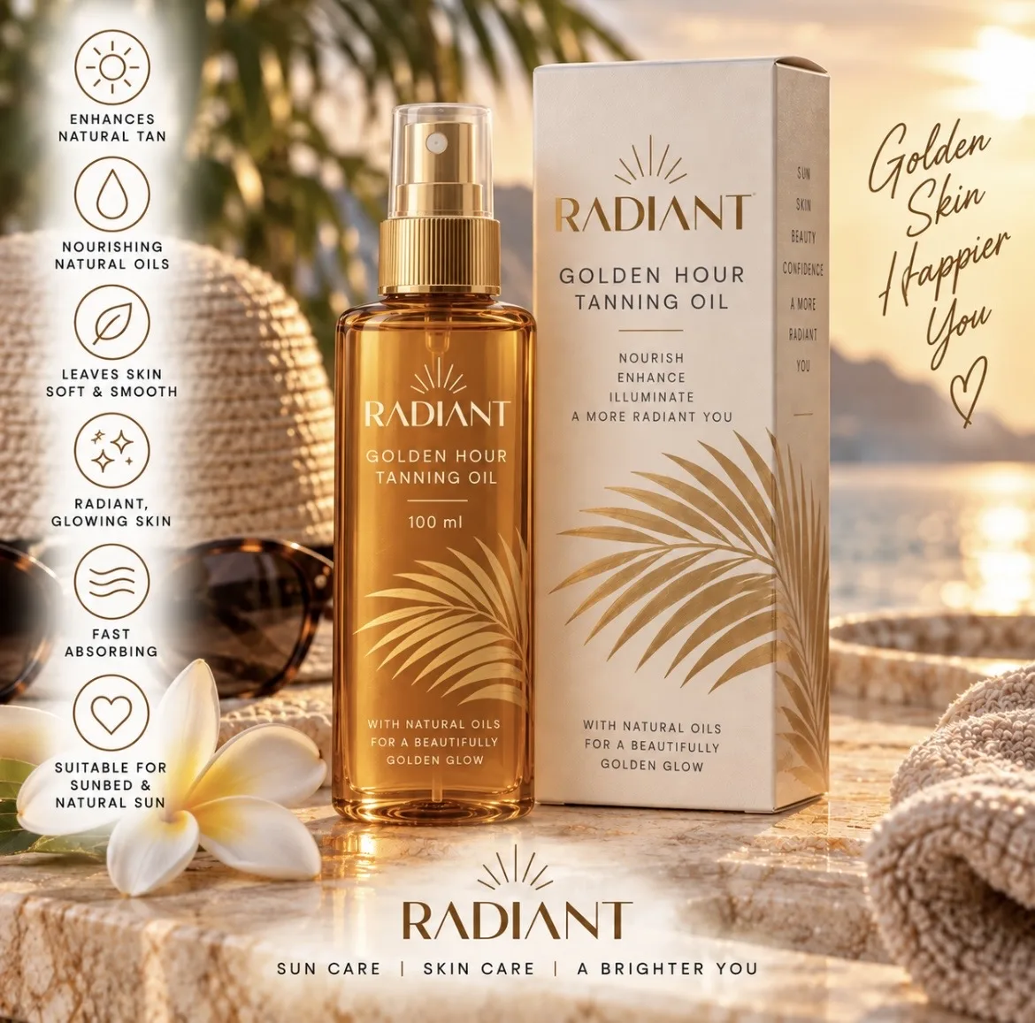 RADIANT GOLDEN HOUR TANNING OIL SPRAY
