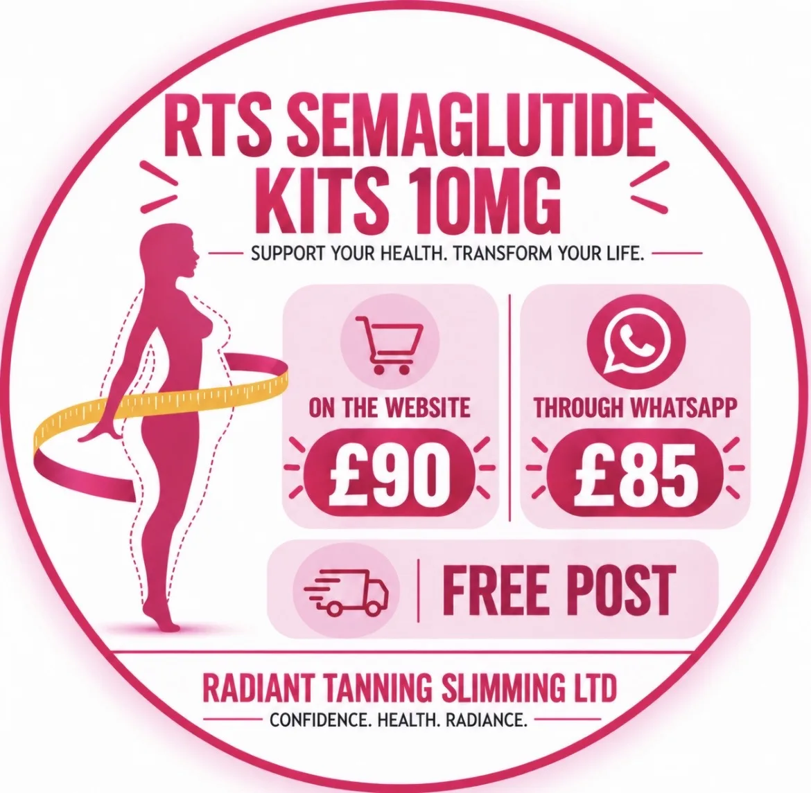 RTS SEM 10MG KITS ORDER ON WHATSAPP FOR DISCOUNT AND FREE POST