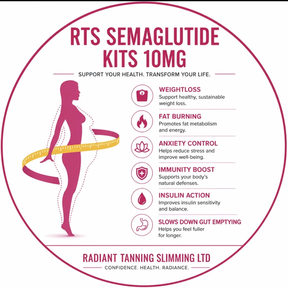 RTS SEM 10MG KITS ORDER ON WHATSAPP FOR £90.00 AND FREE POST