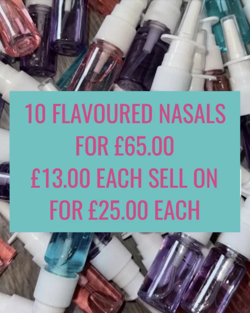 10 X 10mg FLAVOURED NASAL TANNING SPRAYS