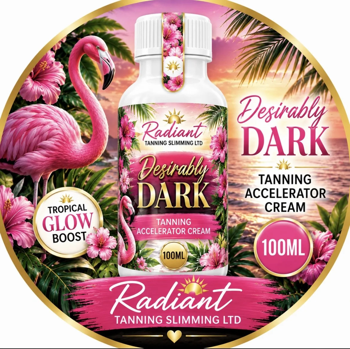 Desirably dark tanning accelerator cream 100ml