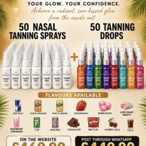 50 x TANNING DROPS AND 50 NASAL TANNERS 10MG