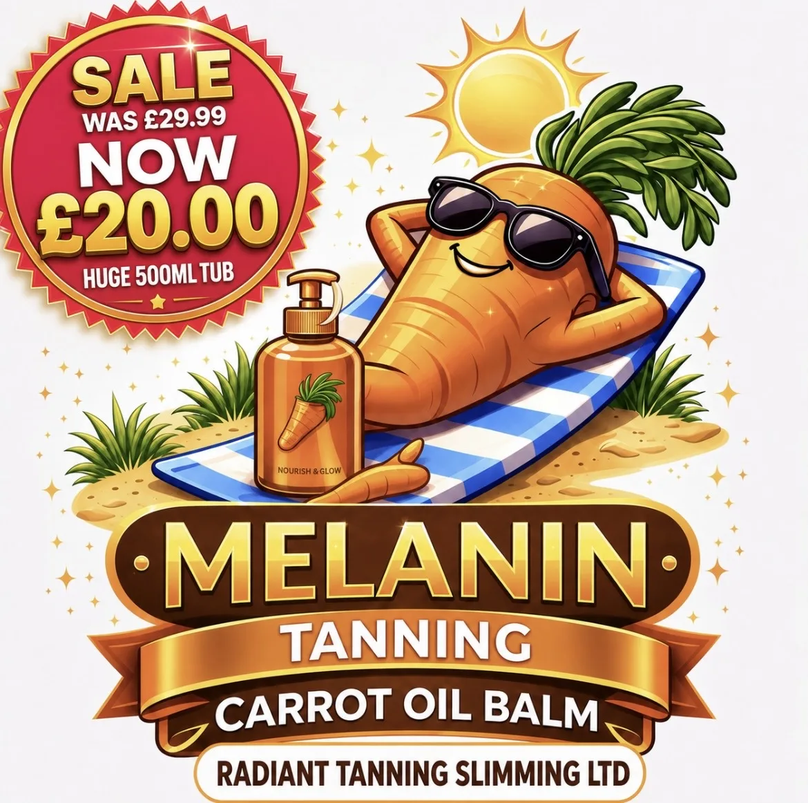 Melanin carrot oil balm